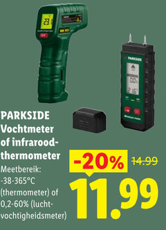  4 23 parkside 00 vochtmeter infrarood thermometer meetbereik lucht vochtigheidsmeter 