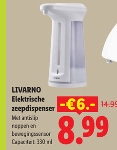 klik op dit plaatje voor een vergroting en voor vergelijkbare aanbiedingen gerelateerd aan
330 livarno elektrische zeepdispenser antislip noppen bewegingssensor capaciteit ml 330 livarno elektrische zeepdispenser antislip noppen bewegingssensor capaciteit ml