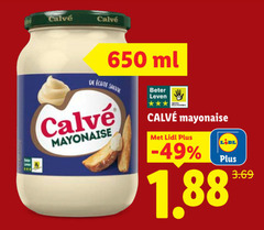  calve mayonaise 650 ml beter leven 
