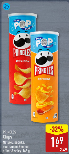  pringles chips scan play original paprika bal naturel sour cream onion hot spicy 22 