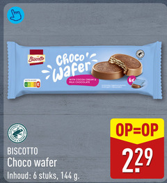  biscuit 6 nutri score choco wafer with cocoa cream milk chocolate 6x nature inhoud stuks 
