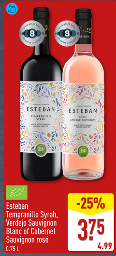  witte wijn rode rose 8 hamersma vino esteban tempranillo syrah with organic grown grapes bobal cabernet sauvignon bio blanc rosee l 