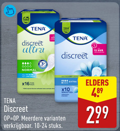  incontinentieverband 12 tena protects discreet ultra dun uur bescherming normal lang droog thin pads with zone serviettes meerdere stuks elders 