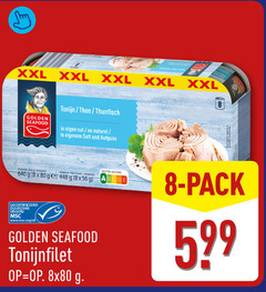  8 xxl golden seafood tonijn thon nat naturel ge nutri score gecertificeerd www.msc.org nl tonijnfilet pack 