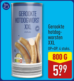  4 l gerookte hotdogworst xxl nutri score stuks 800g hotdogsaus worsten 