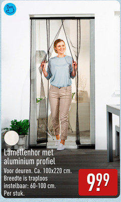  lamellenhordeur lamellenhor aluminium profiel deuren ca. cm breedte traploos instelbaar stuk 