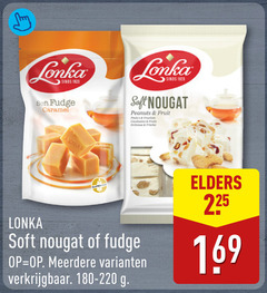  225 lonka soft fudge caramel nougat peanuts fruit vruchten fruits meerdere elders 
