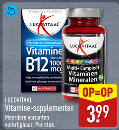  60 100 1000 samenstelling lucovitaal vitamine one da geheugen concentratie vito fe vit mg multi vitaminen mineralen suikervrij supplementen meerdere stuk 