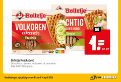  knackebrod 1 8 14 50 100 1867 bolletje volkoren 4x4 stuks vezelrijk vezels serveersuggestie nutri score sesam goudbros pak jumbo 