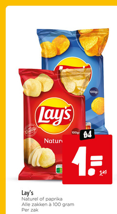  lays chips 1 100 grow quality potatoes natur naturel paprika nutri zakken zak 