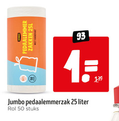  1 25 50 jumbo pedaalemmer zakken handvat liter rol stuks 