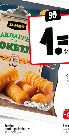  1 12 600 1006 jumbo aardappelen bereiden krokant min beckers pak aardappelkroketjes zak 