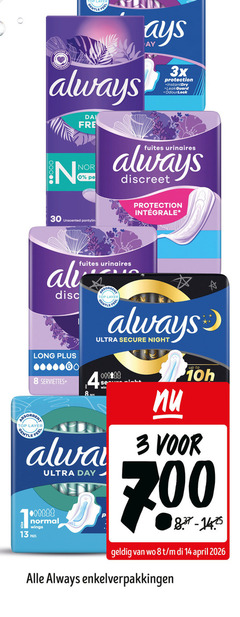 klik op dit plaatje voor een vergroting en voor vergelijkbare aanbiedingen gerelateerd aan
always inlegkruisjes maandverband 1 3 4 8 13 14 30 700 top layer gentle feel 3x protection nor fuites urinaires discreet unscented disc serviettes absorbent pads ultra secure night win up to day normal wings enkelverpakkingen always inlegkruisjes maandverband 1 3 4 8 13 14 30 700 top layer gentle feel 3x protection nor fuites urinaires discreet unscented disc serviettes absorbent pads ultra secure night win up to day normal wings enkelverpakkingen