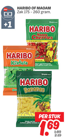  haribo snoep 10 260 deka monbento 1 maoam zak share size cherries klein kikkers leven cerise bananas schuim bar confiserie stuk 