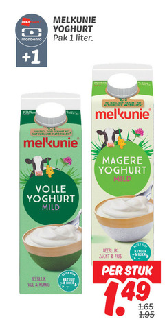  melkunie yoghurt 1 69 deka monbento pak liter dop gemaakt natuurlijke materialen volle mild romig beter natuur boer zacht fris stuk 