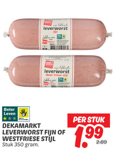  99 350 proef leverworst fijn vers west friese stijl beter leven bescherming westfriese stuk 