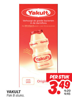  yakult drinkyoghurt 8 20 pak stuks bacterieen darmflora hint citroensmaak origin stuk 