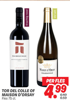  rode wijn montepulciano limited edition rood wit colle maison fles chardonnay 