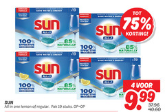  sun vaatwasmiddel 1 4 19 100 improved formula protects your effective 99 stains eco short save water energy all with naturally cleaning ingredients cycle one lemon regular pak stuks nat 