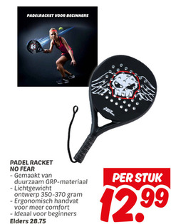  beginners racket fear gemaakt duurzaam materiaal lichtgewicht ontwerp ergonomisch handvat comfort elders stuk 