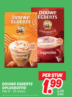  douwe egberts oploskoffie 10 verwenkoffie cafe gourmand melkschuimlaag avec rijke mousse lait latte caramel pak stuks cappuccino stuk 