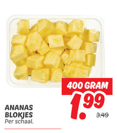  ananas 400 blokjes schaal 