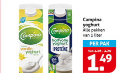  campina yoghurt 1 halfvolle vanille 6 vet pakken liter pak 14 