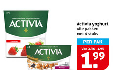  danone activia vruchtenyoghurt 4 x4 exclusieve yoghurtculturen aardbei live yoghurt cultures vezels muesli pakken stuks pak 
