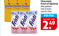  optimel fristi chocomel drinkyoghurt chocolademelk 6 enige calcium rood pakken stuks liter pak 