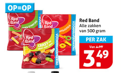 500 red band crazy mix zacht zoet drop staafjes zakken zak 