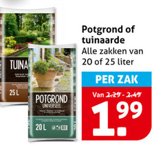  tuinaarde potgrond 20 25 zakken liter zak 