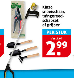  kinzo snoeischaar grijper stuk 5.99 2 99 
