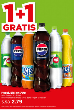  7-up sisi pepsi frisdrank cola 1 2 50 lemon line up zero sugar mango flavour taste lime flessen 5 liter combinatie sinas 