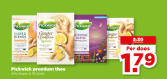  pickwick thee 15 100 caffeine super blends ginger echinacea lemon verbena vitamin goodness infusion natural premium dozen stuks spices blend warming rooibos cinnamon orange doos 