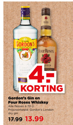  four roses gordons bourbon gin 4 authentic imported original london dry whiskey flessen 