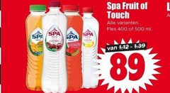  spa en fruit fruitdrank 400 500 touch fles ml 
