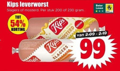  99 200 kips leverworst slagers mosterd stuk romig mild beter leven 