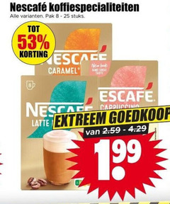  nescafe oploskoffie 8 25 koffiespecialiteiten pak stuks caramel new same taste latte extreem 