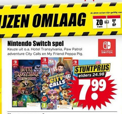 klik op dit plaatje voor een vergroting en voor vergelijkbare aanbiedingen gerelateerd aan
5 omlaag nintendo switch spel o.a. hotel paw patrol adventure city calls my friend peppa pig scary tale adventures gb elders 5 omlaag nintendo switch spel o.a. hotel paw patrol adventure city calls my friend peppa pig scary tale adventures gb elders