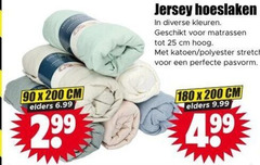  hoeslakens 25 90 180 200 cm elders jersey hoeslaken kleuren matrassen hoog katoen polyester stretch pasvorm 