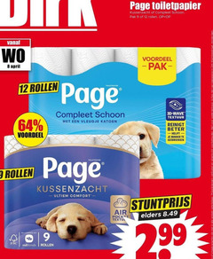  page toiletpapier 8 9 12 64 kussenzacht schoon pak rollen voordeel vleugje katoen 3d wave textuur reinigt beter minder gebruiken comfort fsc steunen air pocket elders smaakvariant 