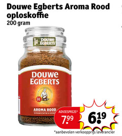  douwe egberts oploskoffie 200 aroma rood evenwichtig rond 