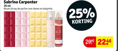  25 30 sabrina ml eau parfum dames bodymist 