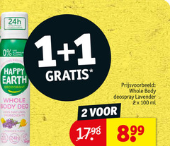  deodorant 1 2 100 aluminium happy earth whole body deo natural ingredients lavender deospray ml 