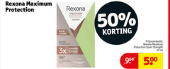  rexona deodorant 45 50 500 protection new cream sport strength 3x basic anti-perspirant anti transpirant dermatologisch tested one ml 