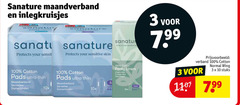  sanature inlegkruisjes maandverband 3 10 100 protects your sensitive skin cotton pads ultra thin serviettes 10x panty liners protege slips with super 20x verband normal wing stuks 