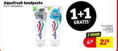  aquafresh tandpasta 1 2 multipakken 75ml tandsteen controle fresh minty ml 