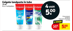  colgate tandpasta 3 4 500 tube ml multipakken fresh gel caries protection triple action strong reach gum boost arginine regular flavo 