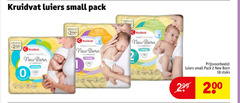  kruidvat huismerk luiers 2 3 18 20 200 small pack pour same dagen new born skinprotect tall 3-6 stuks 