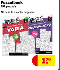  3 4 5 160 puzzelboek puzzel varia puzzels niveau kruiswoord 3.99 service 